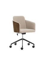 Офисный стул Madai из коричневого шенилла и ясеневого шпона