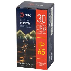 Гирлянда ЭРА ERAPS-NP10 светодиодная новогодняя нить 10 м тёплый свет 100 LED | Профессиональное праздничное и новогоднее освещение