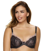 Бюстгальтер Amber с мягкими кружевными чашками (Размер: 85F) (Цвет: черный)