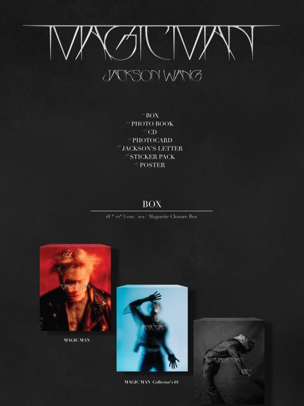 Альбом JACKSON WANG - MAGIC MAN 3 Version SET