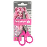 Ножницы детские 13,5 см, Феникс+ Красотка, эргономичные ручки, розовый