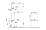 RE1003 Смывной бачок 2 кнопка Rennes  HDS427