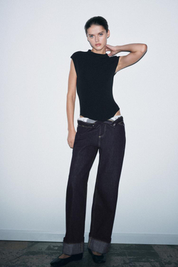 ZARA БОДИ С ВЫРЕЗАМИ ИЗ ЭЛАСТИЧНОЙ ТКАНИ, ЧЕРНЫЙ