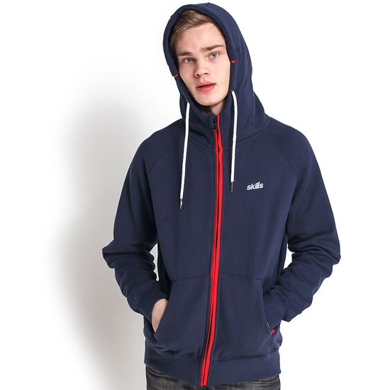 Толстовка SKILLS Double Pocket Hoodie Retro (Синий (Black Iris)