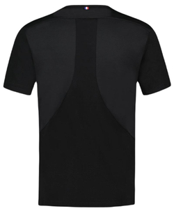 Теннисная футболка Le Coq Sportif Training T-Shirt Short Sleeve N°1 - black/orange perf