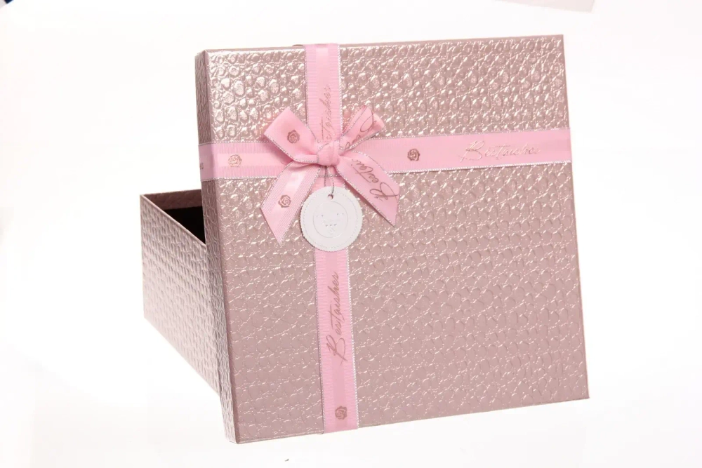 Коробка подарочная «Текстура» 27*27*11,5 см, розовый