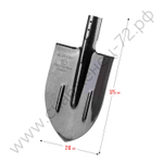 ЗУБР ПРОФИ-5, 375 х 210 мм, полотно рессорная сталь 1.6 мм закалено, c ребрами жесткости, без черенка, тип ЛКО, штыковая лопата, Профессионал (39450)