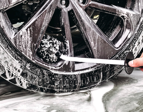 Щетка из микрофибры для колесных дисков, изогнутая