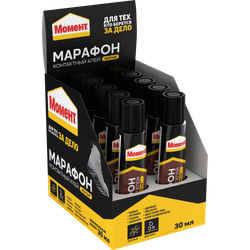Клей Момент 873855 Марафон водостойкий 30 мл. ШБ | Клеи бытовые и универсальные