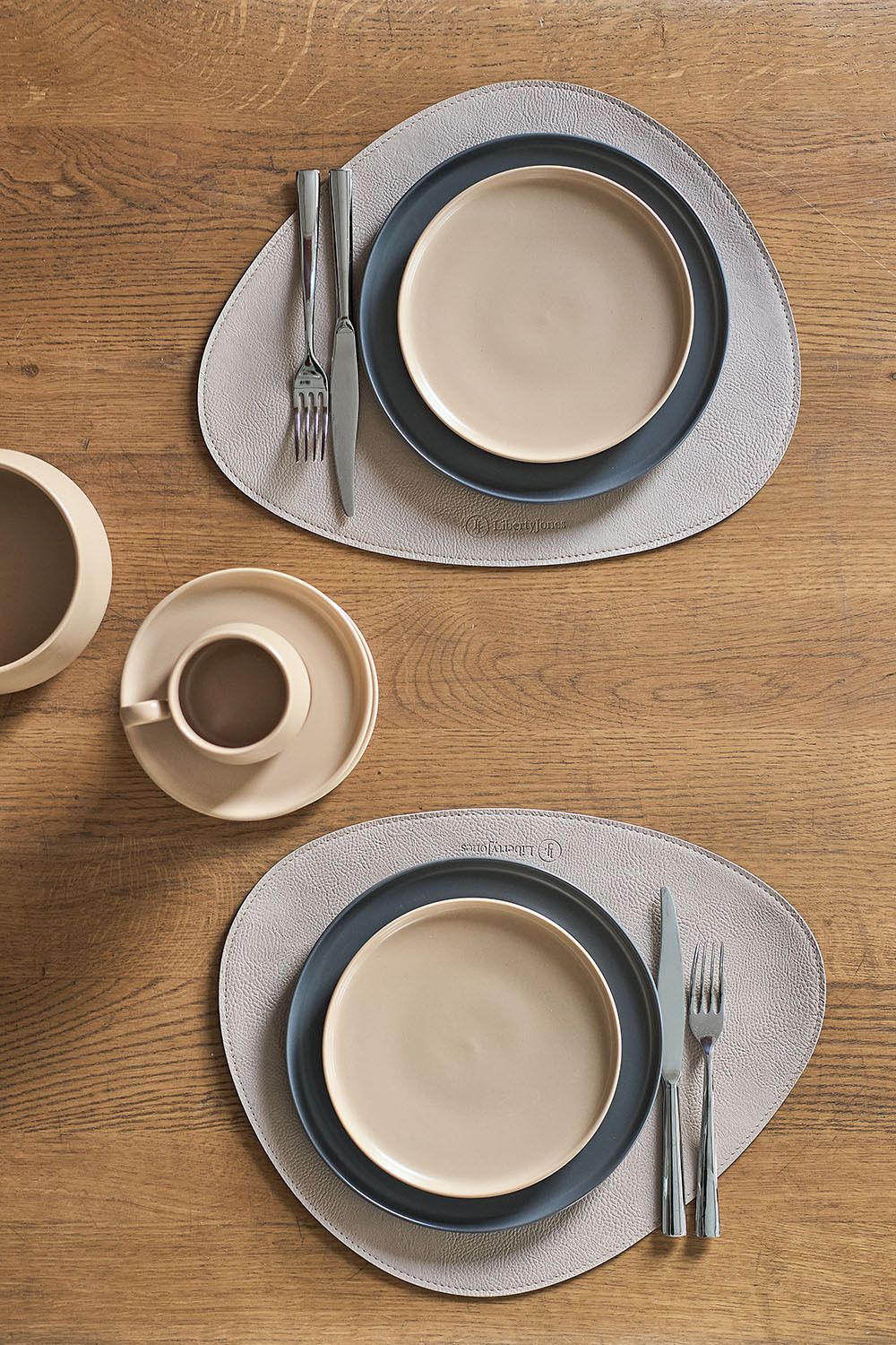 Набор из 4-х двухсторонних сервировочных салфеток Drop, 33х41 см, шоколадный/бежевый