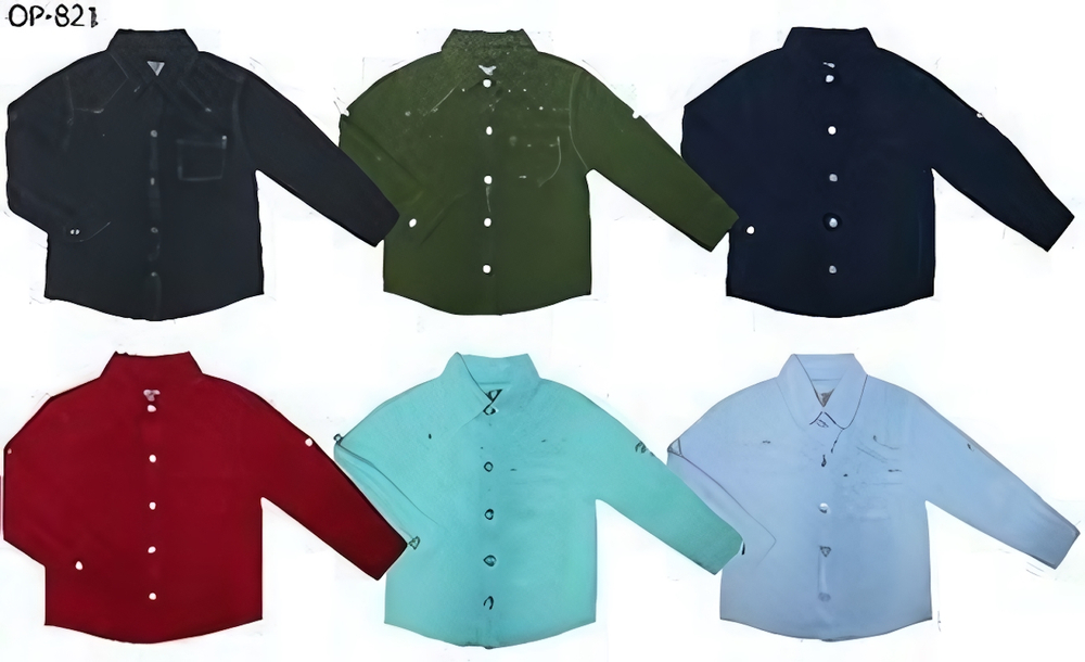 Рубашка для мальчиков ОР821 Темно-серый р.92