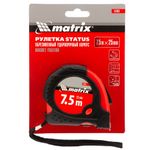 Рулетка Status magnet fixation, 7,5 м х 25 мм, обрезиненный корпус, зацеп с магнитом// Matrix 31031