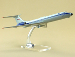 Модель самолета Ту-134 с антенной БУС (М1:100, ВВС с синей полосой)