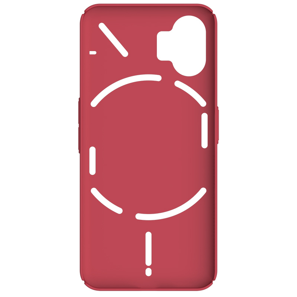 Тонкий жесткий чехол красного цвета от Nillkin для смартфон Nothing Phone (2), серия Super Frosted Shield