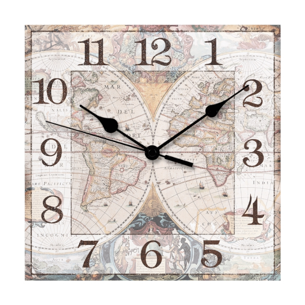 Часы настенные МДФ, 285 мм х 285 мм, открытые стрелки (без стекла), кварцевый механизм с плавным ход