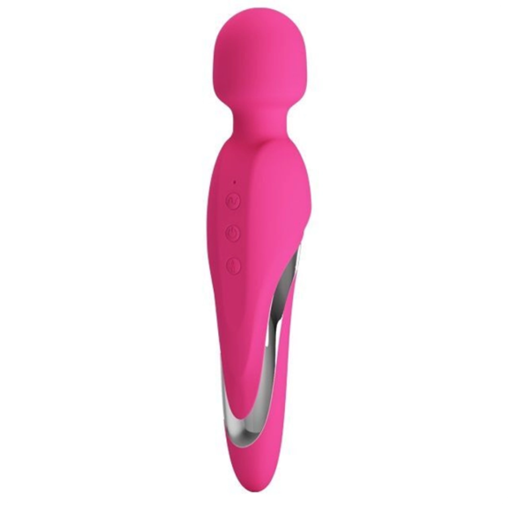 Розовый вибромассажер Michael с функцией нагрева