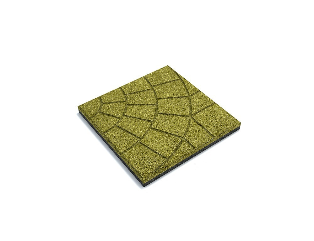 Резиновая плитка "Паутинка" 35х35х1 см Желтая