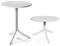 Регулируемый пластиковый стол Step Ø60х76-40 см, белый