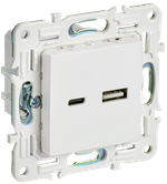 SKANDY Розетка USB A+C 3,1А SK-R14W арктический белый IEK