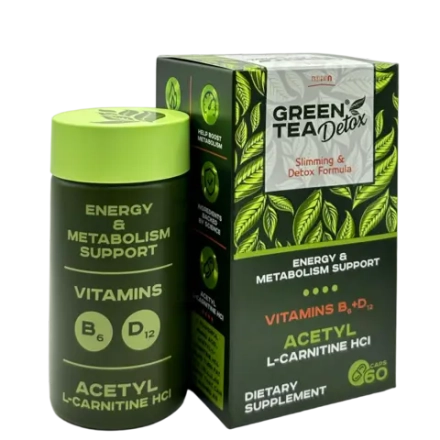 GREEN TEA DETOX для похудения 60 капсул с L-Карнитином
