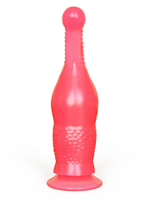 Розовый анальный стимулятор на присоске - 16,5 см. (Цвет: розовый)