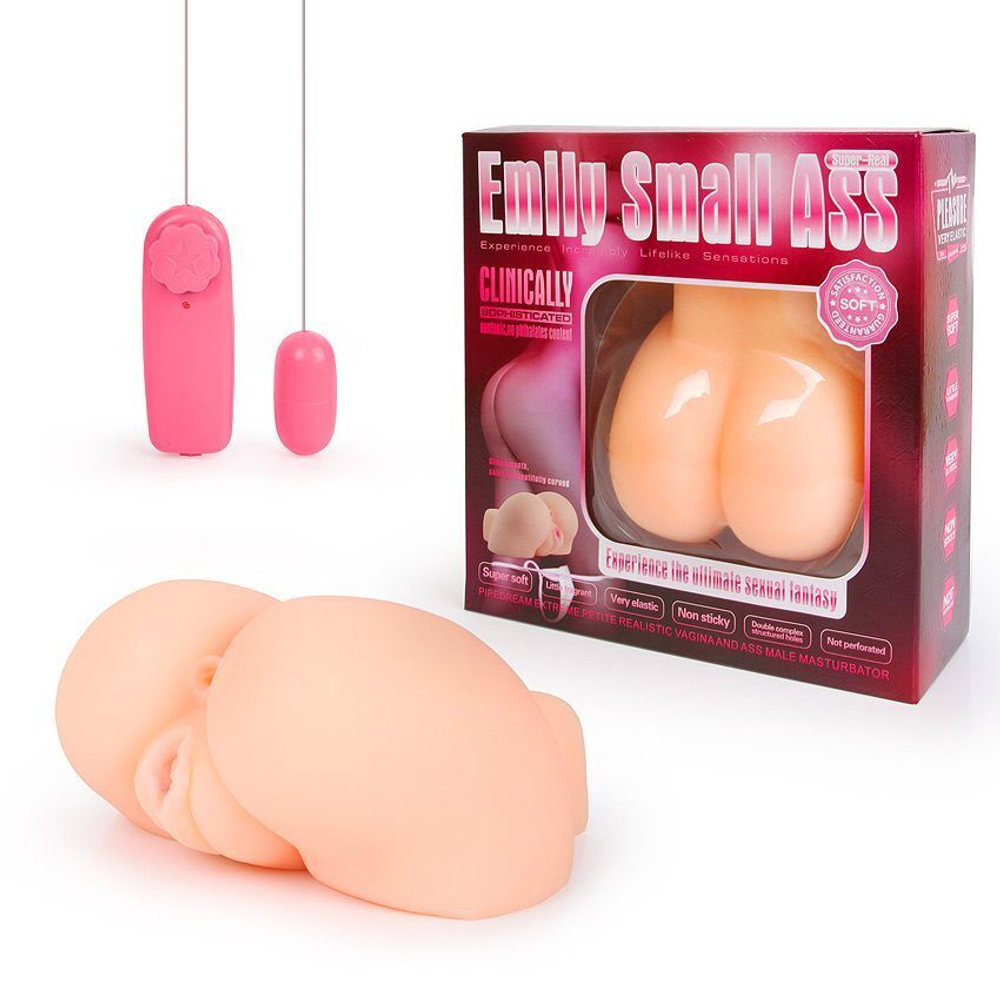 Телесная вибровагина с двумя функциональными отверстиями (Цвет: телесный)