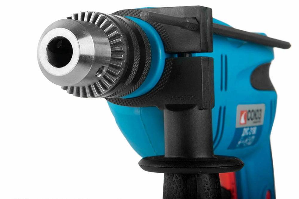 Ударная дрель СОЮЗ ДУС-2190, 900 Вт, без аккумулятора синий