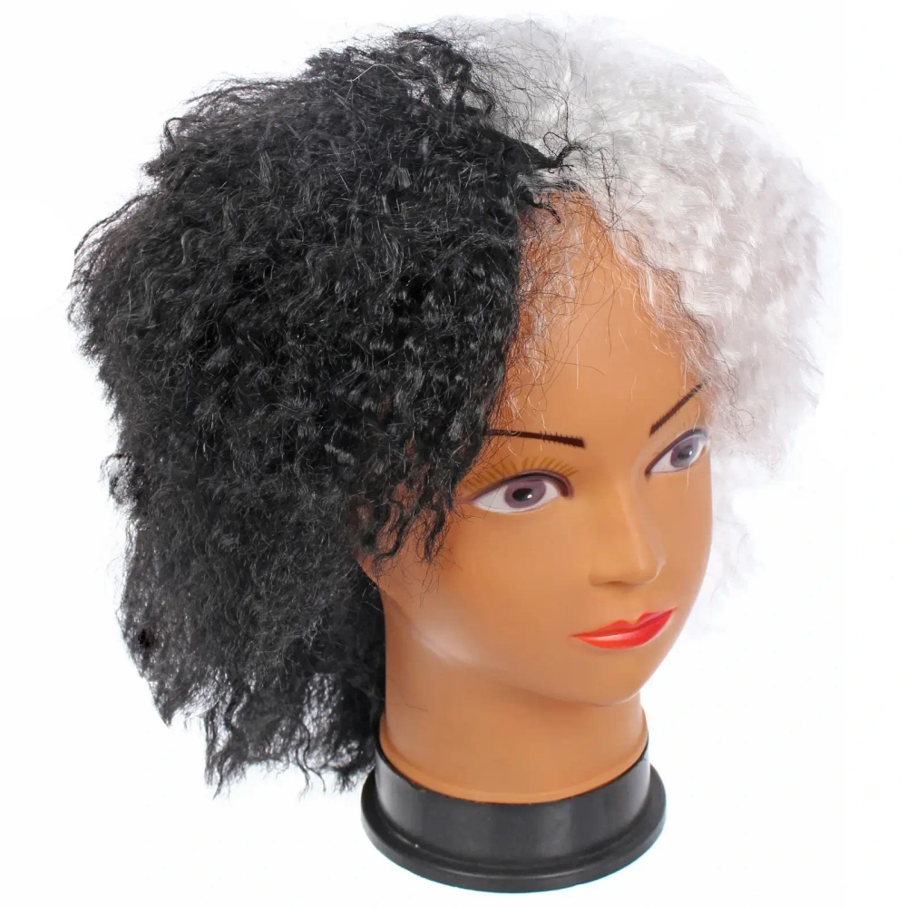 Парик карнавальный «Красотка», Черно-белый