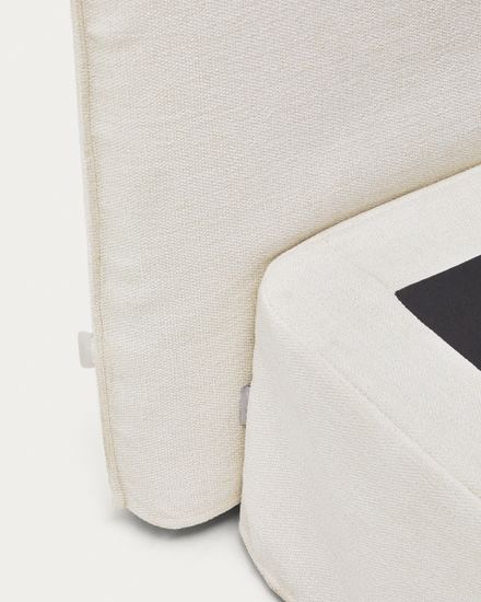 Изголовье кровати Jaira из белого шенилла со съемным чехлом для кроватей шириной до 160 см