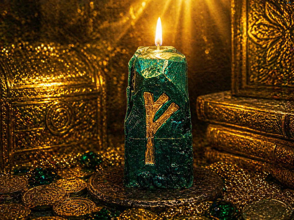 Свеча- руностав "Материальное благополучие"