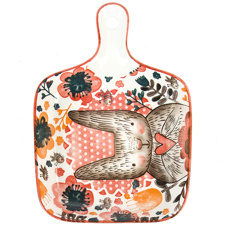 Блюдо " . Bunny" 22*16*3,5см. (min 12) (без индивидуальной упаковки)