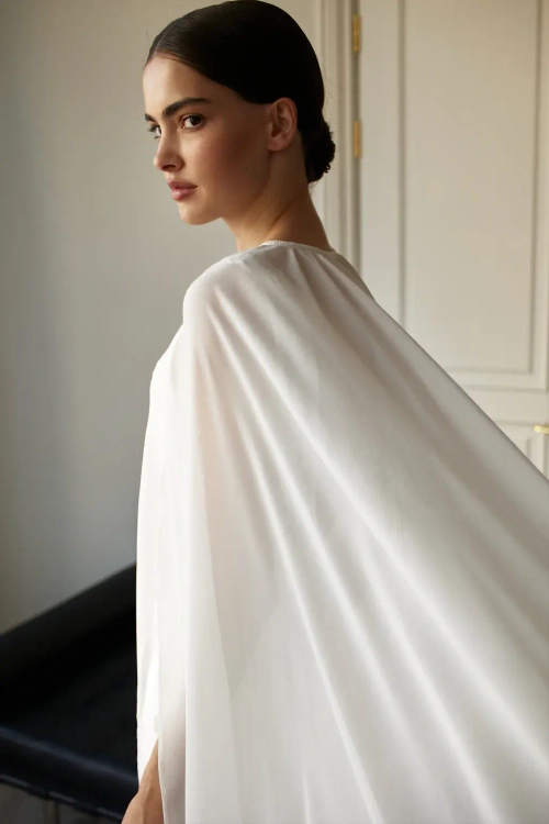 Лёгкая свадебная накидка из шифона