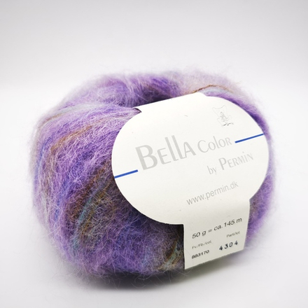 Пряжа для вязания Bella Color 883170, 75% мохер, 20% шерсть, 5% полиамид (50г 145м Дания)