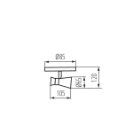 Cпоты потолочные черные KANLUX MILENO EL-1O B-AG GU10