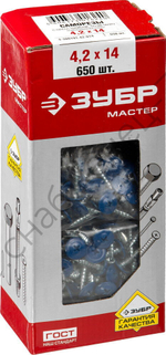 ЗУБР ПШМ-С 8017 16 х 4.2 мм, шок.-коричн., саморез с пресс-шайбой и сверлом, 500 шт (300211-42-016-8017)