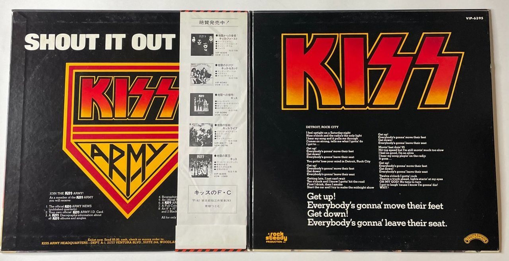 Винтажная виниловая пластинка LP Kiss Destroyer (Japan 1977) (Obi) King Of The Night Time World