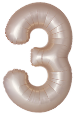 Цифра 3 Slim, Звездное Золото, Матовый в упаковке 40" Fm