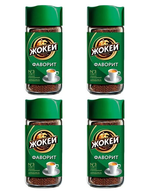 Кофе растворимый Жокей Арабика Фаворит 95 г x 4 шт
