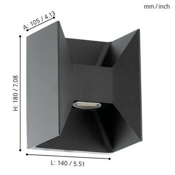 Уличный настенный светодиодный светильник 93319 антрацит Morino Eglo