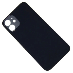Задняя крышка для Apple iPhone 12 Черный (широкий вырез под камеру) - Премиум