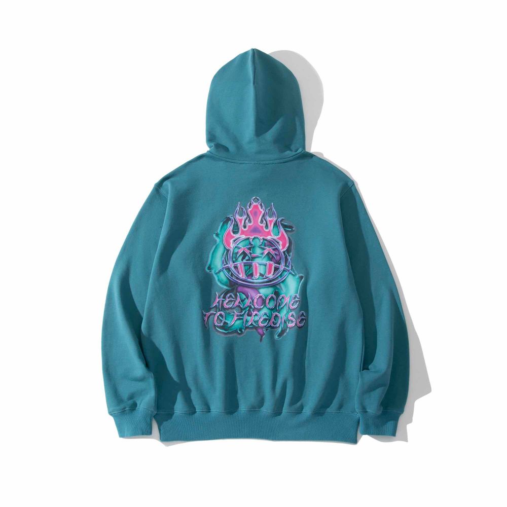 Худи YMKASHIX Hellcome Firedise Темно-Зеленый