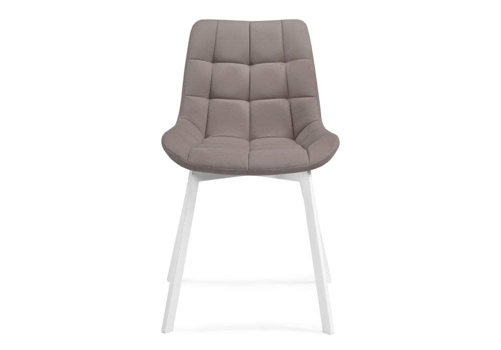 Стул на металлокаркасе Челси латте / белый каркас