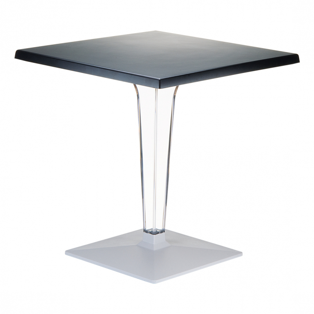 Стол пластиковый Siesta Contract Ice, 600х600х730, черный