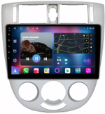 Магнитола для Chevrolet Lacetti седан/универсал, Daewoo Gentra (кондиционер, рамка серебро) - FarCar 3014M монитор 10" QLED на Android 13, 8 ядер (TS18), CarPlay, 4G SIM-слот