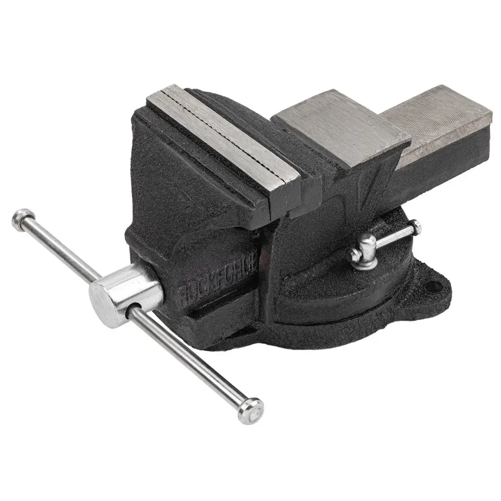 Тиски стальные поворотные с наковальней 5''(125мм) RockFORCE RF-6540105