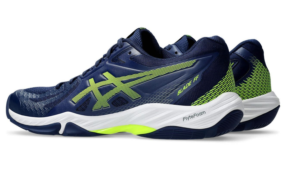 Мужские кроссовки для бадминтона/сквоша Asics Blade FF - blue expanse/safety yellow