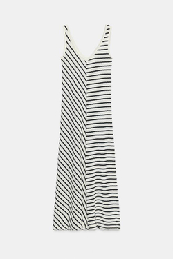 ZARA ДЛИННОЕ ПЛАТЬЕ В ПОЛОСКУ, ПОЛОСКИ