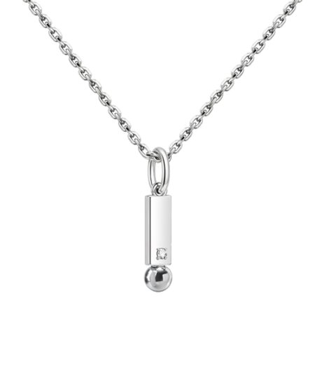 Подвес из серебра со вставками из выращенного бриллианта