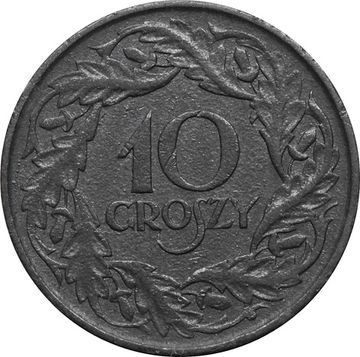 10 грошей 1923 Польша (цинк)