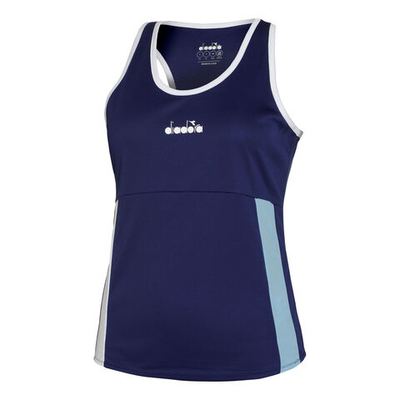 Женская теннисная майка Diadora Core Tank Top Women - Blue, Multicoloured